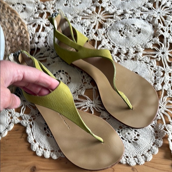 Giuseppe Zanotti Green Tan Sandals Minimalist Style - Picture 3 of 11